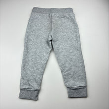 Load image into Gallery viewer, Unisex Bonds, grey marle track pants, elasticated, Inside leg: 30.5cm, GUC, size 2,  