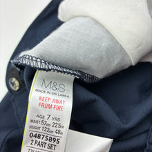 Load image into Gallery viewer, Boys M&amp;S, navy school pants, adjustable, Inside leg: 52cm, NEW, size 7,  