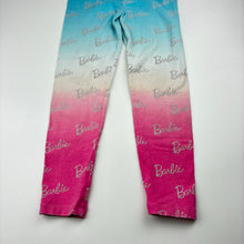 Load image into Gallery viewer, Girls Barbie, stretchy leggings, elasticated, Inside leg: 46cm, FUC, size 7,  