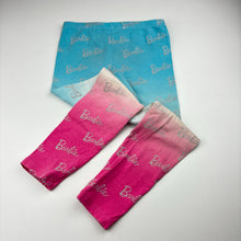 Load image into Gallery viewer, Girls Barbie, stretchy leggings, elasticated, Inside leg: 46cm, FUC, size 7,  
