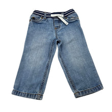Load image into Gallery viewer, Boys Carters, blue denim jeans, elasticated, Inside leg: 26cm, light wear on cuffs, FUC, size 1-2,  