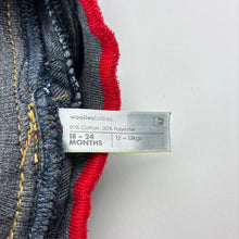 Load image into Gallery viewer, Boys Woolies Babes, dark denim jeans, elasticated, Inside leg: 25.5cm, GUC, size 2,  