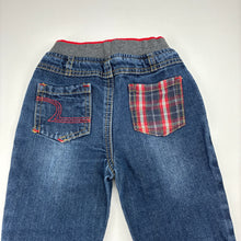 Load image into Gallery viewer, Boys Woolies Babes, dark denim jeans, elasticated, Inside leg: 25.5cm, GUC, size 2,  