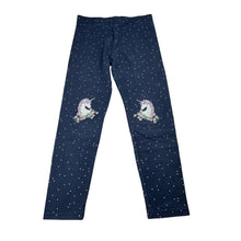 Load image into Gallery viewer, Girls Target, stretchy leggings, embroidered unicorns, Inside leg: 41cm, FUC, size 5,  