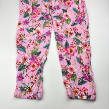 Load image into Gallery viewer, Girls Piping Hot, lightweight floral pants, elasticated, Inside leg: 44cm, EUC, size 7,  