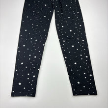 Load image into Gallery viewer, Girls M&amp;S, stretchy leggings, stars, Inside leg: 59cm, EUC, size 12,  