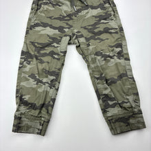 Load image into Gallery viewer, Boys Anko, khaki camo print casual pants, elasticated, GUC, size 1,  