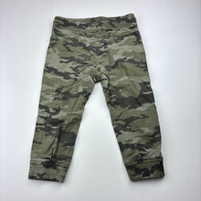 Load image into Gallery viewer, Boys Anko, khaki camo print casual pants, elasticated, GUC, size 1,  