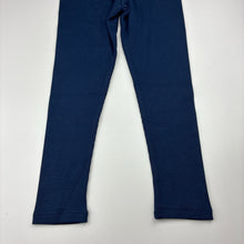 Load image into Gallery viewer, Girls Next, navy ribbed leggings, elasticated, Inside leg: 41cm, EUC, size 5-6,  