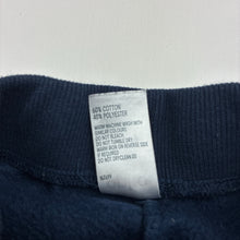Load image into Gallery viewer, Girls Anko, navy fleece lined track pants, flowers, Inside leg: 40cm, EUC, size 5,  