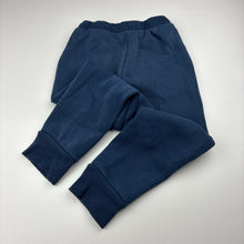 Load image into Gallery viewer, Girls Anko, navy fleece lined track pants, flowers, Inside leg: 40cm, EUC, size 5,  
