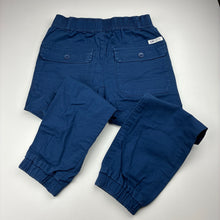 Load image into Gallery viewer, Boys Country Road, blue stretch cotton casual pants, elasticated, Inside leg: 45cm, GUC, size 7,  
