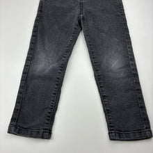 Load image into Gallery viewer, Boys Anko, grey stretch denim jeans, adjustable, Inside leg: 36cm, FUC, size 4,  