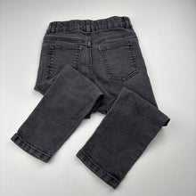 Load image into Gallery viewer, Boys Anko, grey stretch denim jeans, adjustable, Inside leg: 36cm, FUC, size 4,  