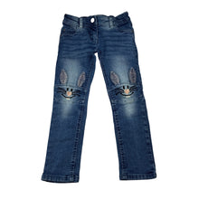 Load image into Gallery viewer, Girls POCO PIANO, blue stretch denim jeans, adjustable, Inside leg: 40.5cm, FUC, size 4,  