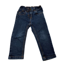 Load image into Gallery viewer, Girls Next, dark stretch denim jeans, adjustable, Inside leg: 27cm, GUC, size 1,  