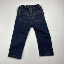 Load image into Gallery viewer, Girls Next, dark stretch denim jeans, adjustable, Inside leg: 27cm, GUC, size 1,  
