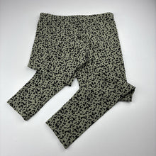 Load image into Gallery viewer, Girls Anko, green &amp; black flocked leggings, Inside leg: 56cm, EUC, size 12,  