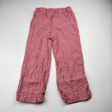 Load image into Gallery viewer, Girls Cotton On, red &amp; white check cotton pyjama pants, EUC, size 4,  