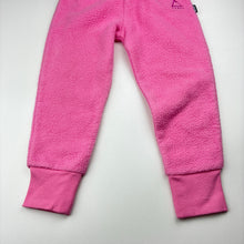 Load image into Gallery viewer, Girls Bonds, EXPLORER pink fleece track pants, elasticated, Inside leg: 37.5cm, EUC, size 3,  