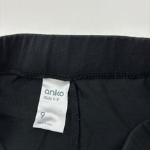 Load image into Gallery viewer, Girls Anko, black bootcut leggings / jazz pants, Inside leg: 55cm, GUC, size 9,  
