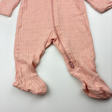 Load image into Gallery viewer, Girls Anko, pink pointelle cotton zip coverall / romper, EUC, size 0000,  