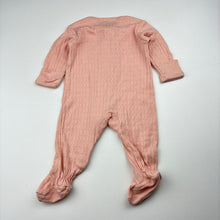 Load image into Gallery viewer, Girls Anko, pink pointelle cotton zip coverall / romper, EUC, size 0000,  
