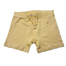 Load image into Gallery viewer, Unisex Anko, yellow stripe stretchy shorts, EUC, size 1,  