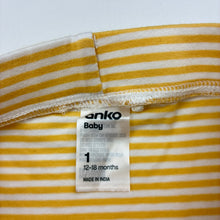Load image into Gallery viewer, Unisex Anko, yellow stripe stretchy shorts, EUC, size 1,  