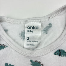 Load image into Gallery viewer, Unisex Anko, cotton bodysuit / romper, dinosaurs, FUC, size 2,  