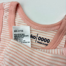 Load image into Gallery viewer, Girls Anko, pink stripe organic cotton singlet top, EUC, size 0000,  