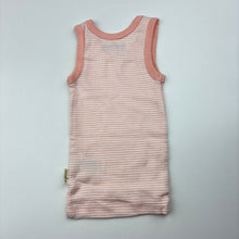 Load image into Gallery viewer, Girls Anko, pink stripe organic cotton singlet top, EUC, size 0000,  