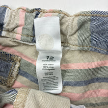Load image into Gallery viewer, Unisex Carters, striped cotton shorts, adjustable, GUC, size 12 months,  