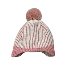 Load image into Gallery viewer, Girls Seed, fleece lined knitted cotton winter hat / beanie, EUC, size 0,  