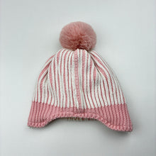 Load image into Gallery viewer, Girls Seed, fleece lined knitted cotton winter hat / beanie, EUC, size 0,  