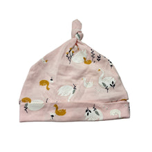 Load image into Gallery viewer, Girls Anko, pink cotton hat / beanie, swans, EUC, size 0,  