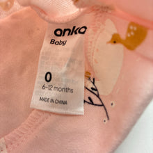 Load image into Gallery viewer, Girls Anko, pink cotton hat / beanie, swans, EUC, size 0,  