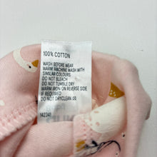 Load image into Gallery viewer, Girls Anko, pink cotton hat / beanie, swans, EUC, size 0,  