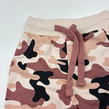 Load image into Gallery viewer, Unisex Baby Berry, fleece lined camo print track pants, elasticated, EUC, size 000,  