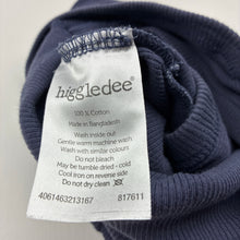 Load image into Gallery viewer, Unisex Higgledee, blue ribbed cotton bodysuit / romper, GUC, size 0,  