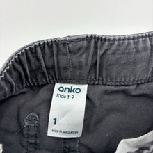 Load image into Gallery viewer, Boys Anko, cotton cargo pants, elasticated, FUC, size 1,  