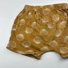 Load image into Gallery viewer, Unisex Next, cotton shorts, elasticated, seashells, GUC, size 0,  