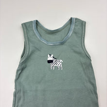 Load image into Gallery viewer, Unisex Anko, cotton singlet top, zebra, GUC, size 2,  