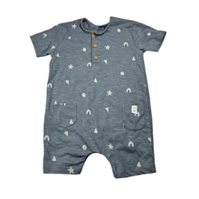 Load image into Gallery viewer, Unisex George, grey cotton romper, GUC, size 0,  