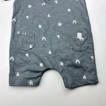 Load image into Gallery viewer, Unisex George, grey cotton romper, GUC, size 0,  