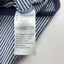 Load image into Gallery viewer, Unisex BORNINO, navy stripe soft cotton bodysuit / romper, EUC, size 0-1,  