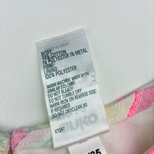 Load image into Gallery viewer, Girls Anko, lined cotton / metallic stripe top, small mark left sleeve, FUC, size 2,  