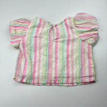 Load image into Gallery viewer, Girls Anko, lined cotton / metallic stripe top, small mark left sleeve, FUC, size 2,  