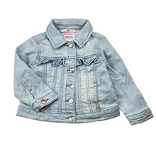 Load image into Gallery viewer, Girls Target, stretch knit denim jacket, poppers, FUC, size 2,  
