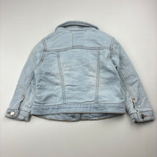 Load image into Gallery viewer, Girls Target, stretch knit denim jacket, poppers, FUC, size 2,  
